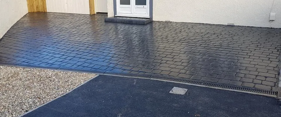 Imprinted concrete driveway in Backwell