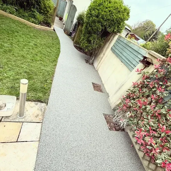 Resin bound garden path