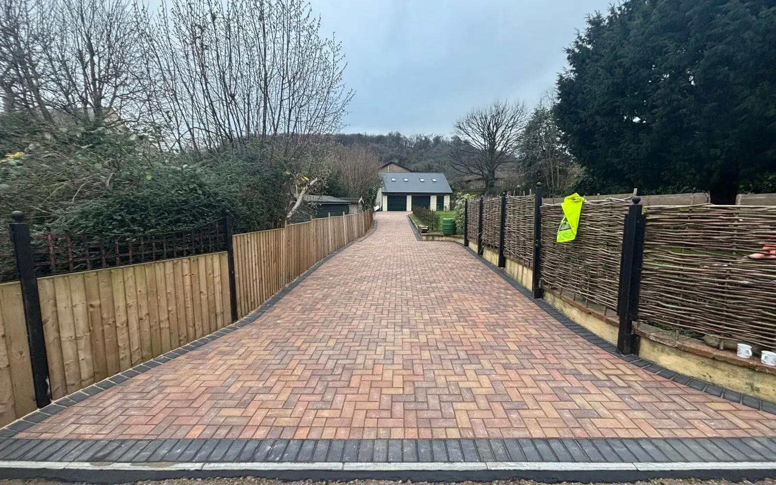 Block-paved driveway and entrance