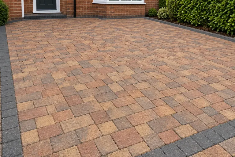 Autumn blend blocks, illustration of block paving