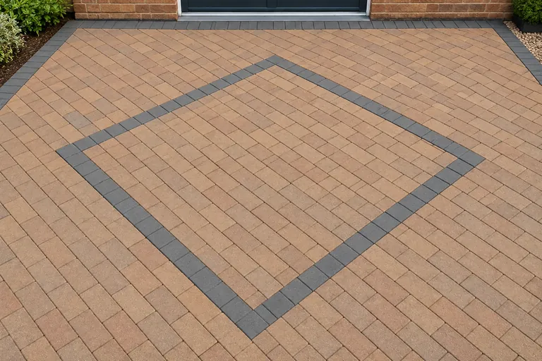 Diamond inlay, illustration of block paving