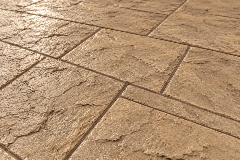 Bideford buff, illustration of imprinted concrete