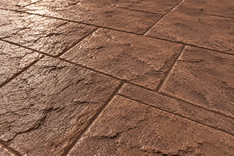 Deep tan, illustration of imprinted concrete