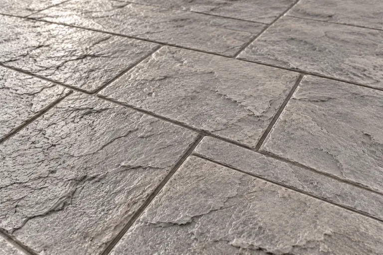 Dove grey, illustration of imprinted concrete