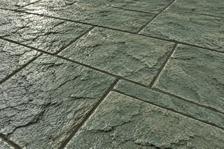Lawn green, illustration of imprinted concrete