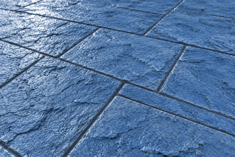 Pool blue, illustration of imprinted concrete