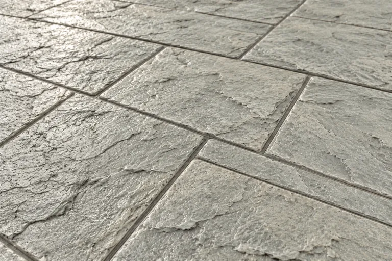 Silver grey, illustration of imprinted concrete