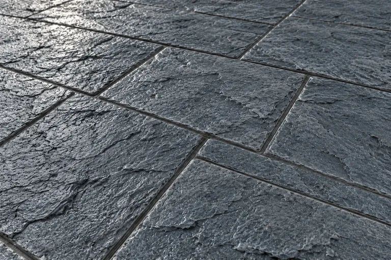 Slate blue, illustration of imprinted concrete