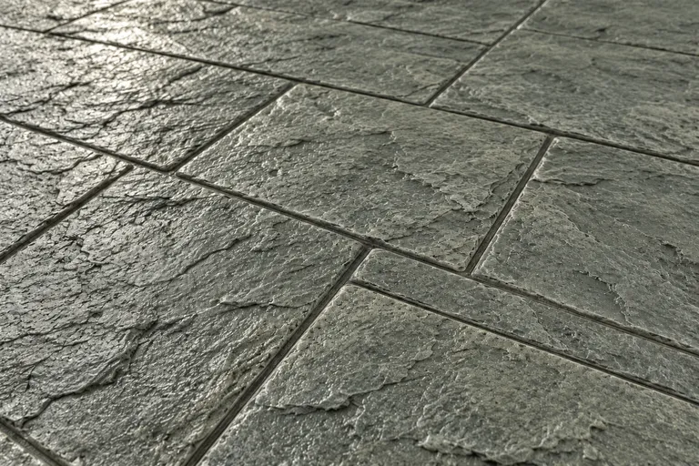 Slate green, illustration of imprinted concrete