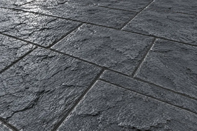 Slate grey, illustration of imprinted concrete