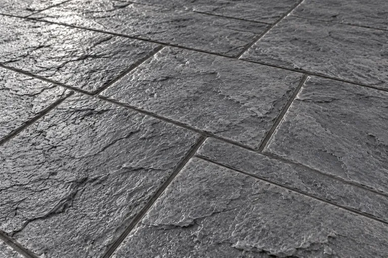 Steel grey, illustration of imprinted concrete