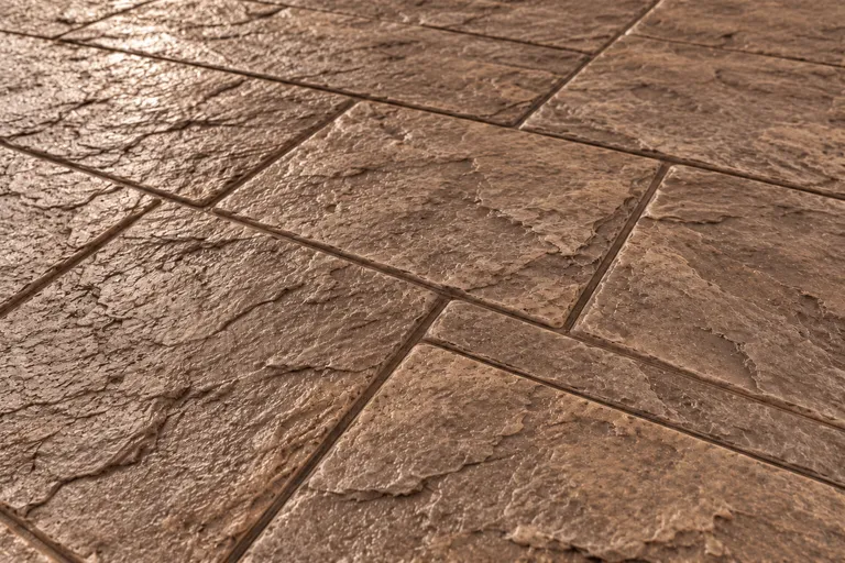 Tudor brown, illustration of imprinted concrete