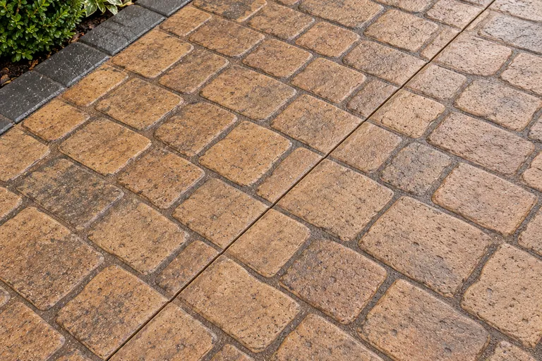 Country cobble, illustration of imprinted concrete