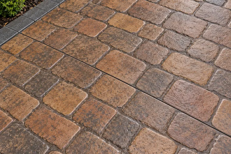 Old English cobble, illustration of imprinted concrete