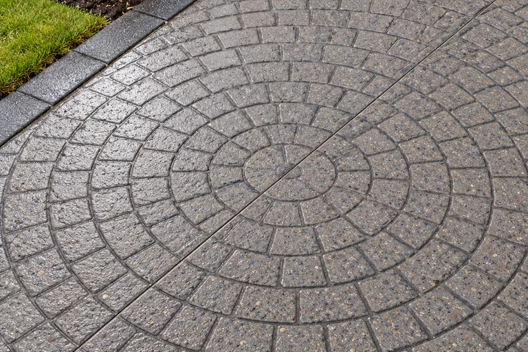 Small circle, illustration of imprinted concrete