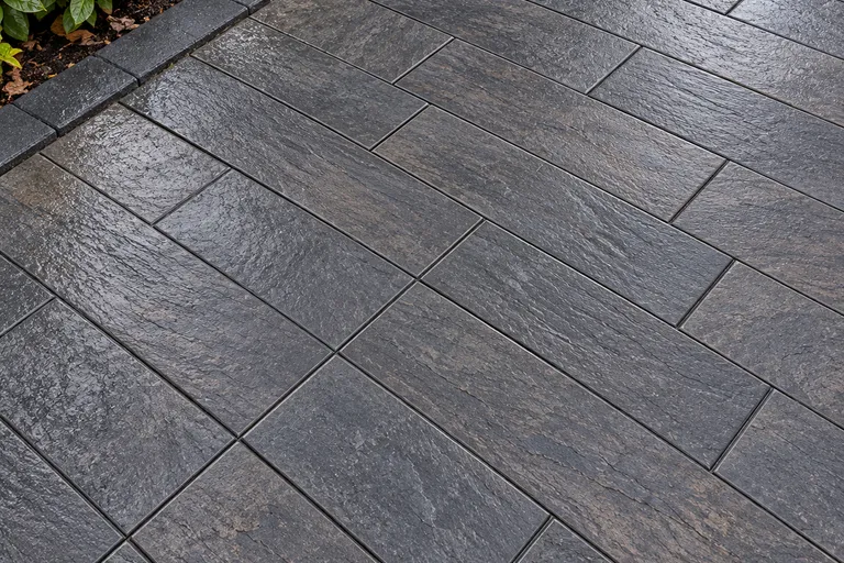 Walkway slate, illustration of imprinted concrete