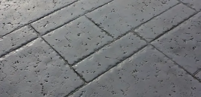 Travertine, photo of imprinted concrete