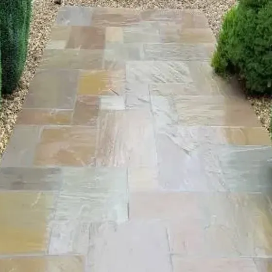 Indian sandstone patio path