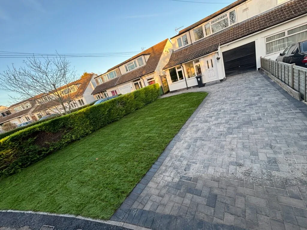 block paving wide driveway Bristol