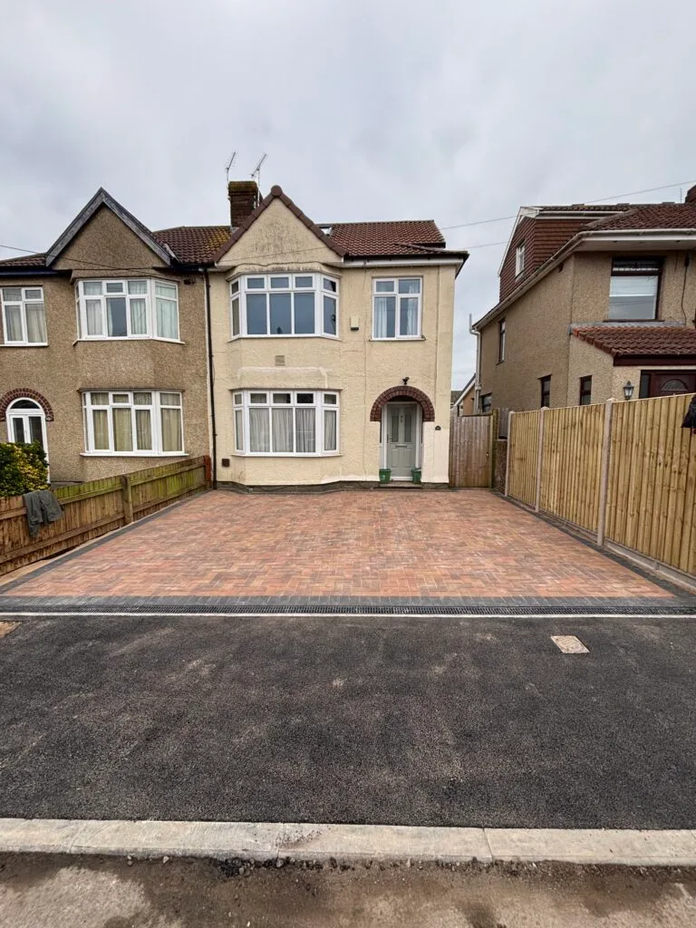 block paving driveway side view Bristol