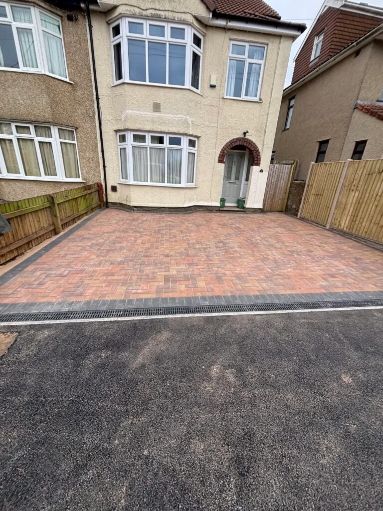 block paving driveway portrait view Bristol