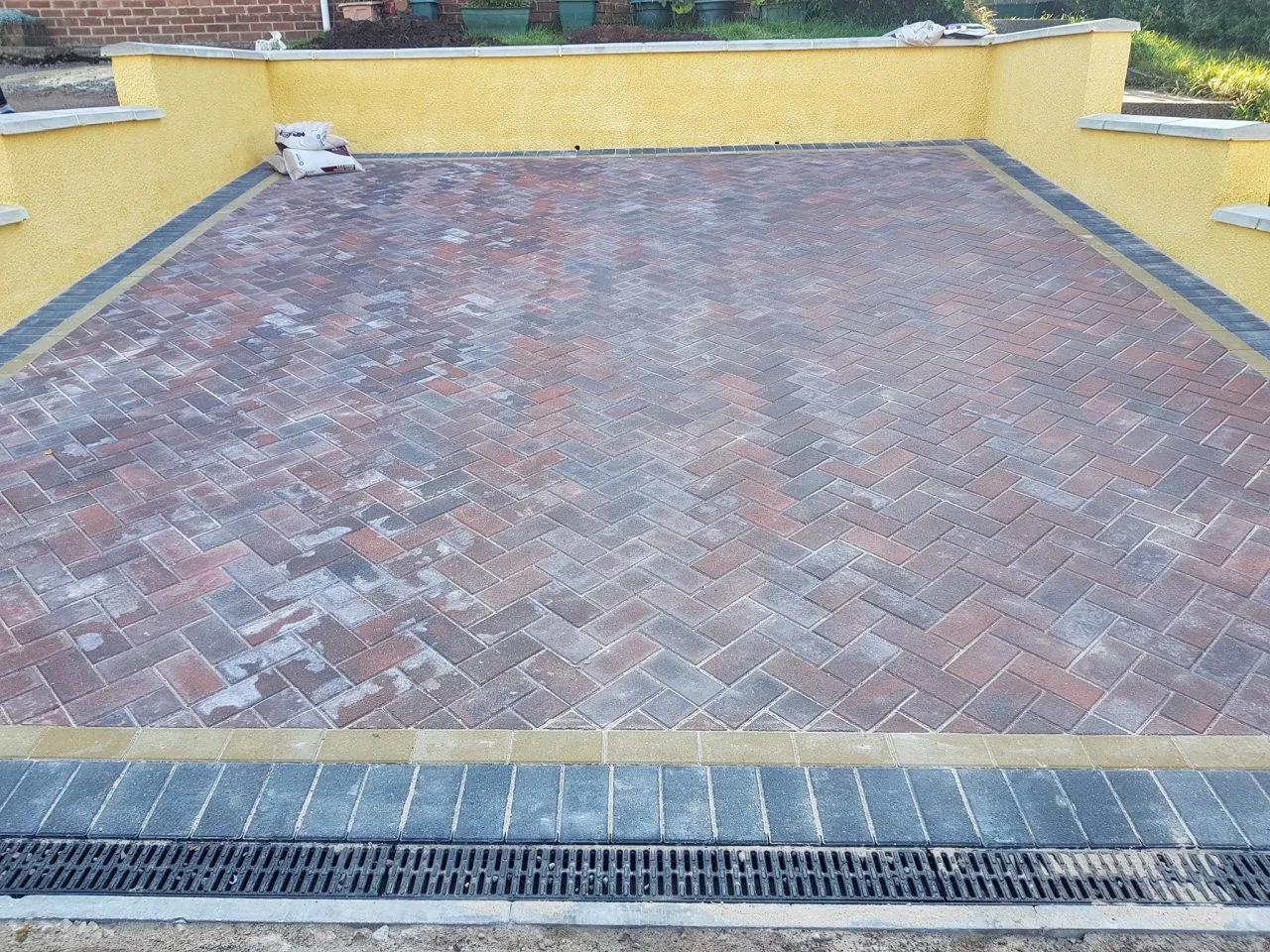 Block paving driveway after installation Hanham Bristol